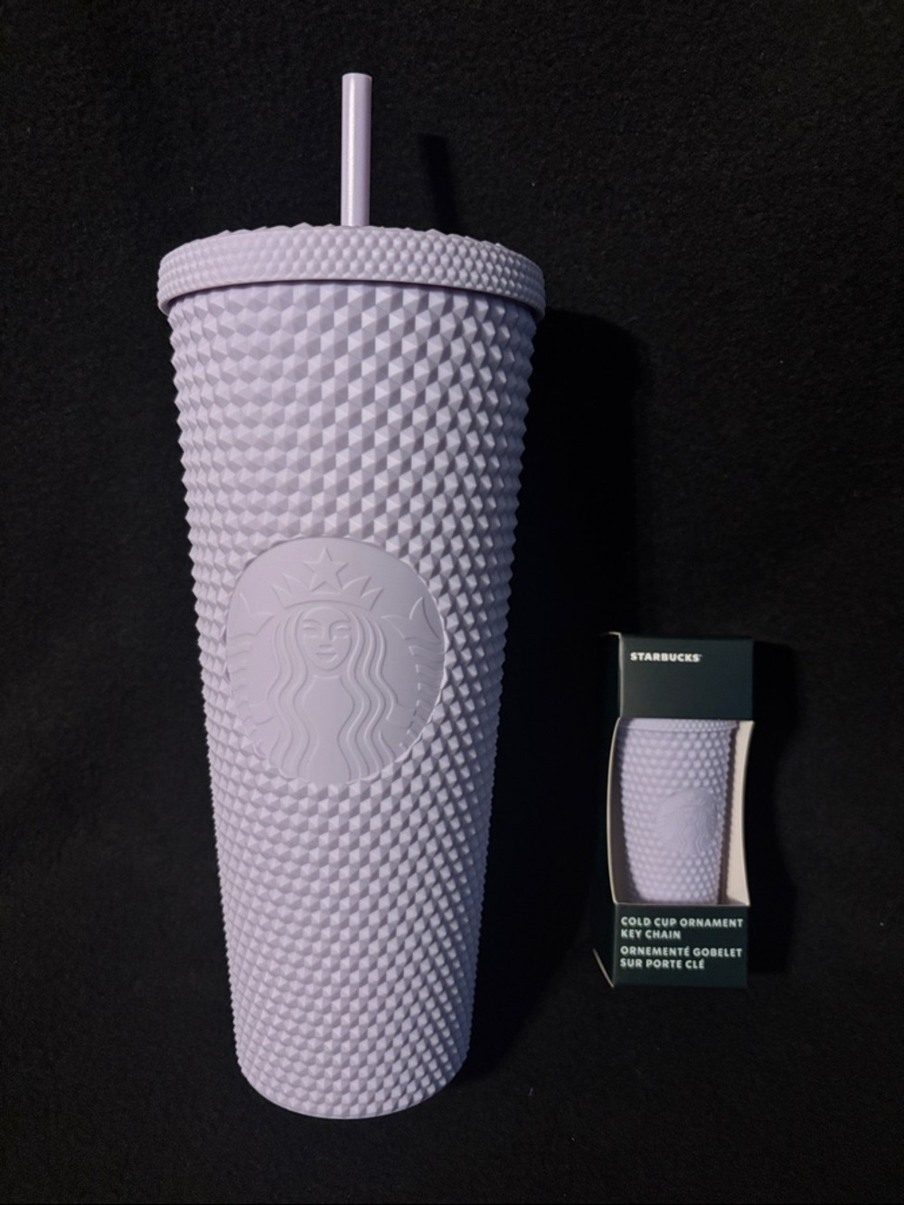 Starbucks Light Purple Studded Tumbler Matching Ornament/Keychain Super Cute
